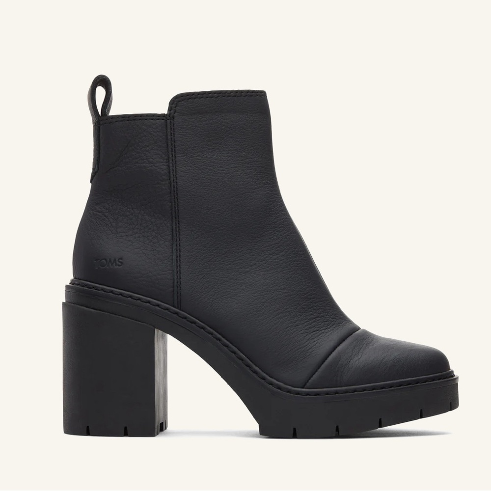 Tom’s Rya block heels and lug sole!   boot size 12 NEW w/out box!